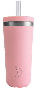 Pink Straw Coffee Cup