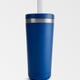 Blue Straw Coffee Cup