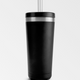 Black Straw Coffee Cup