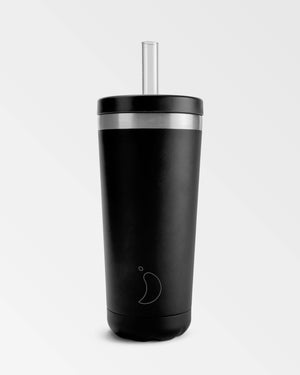 Black Straw Coffee Cup